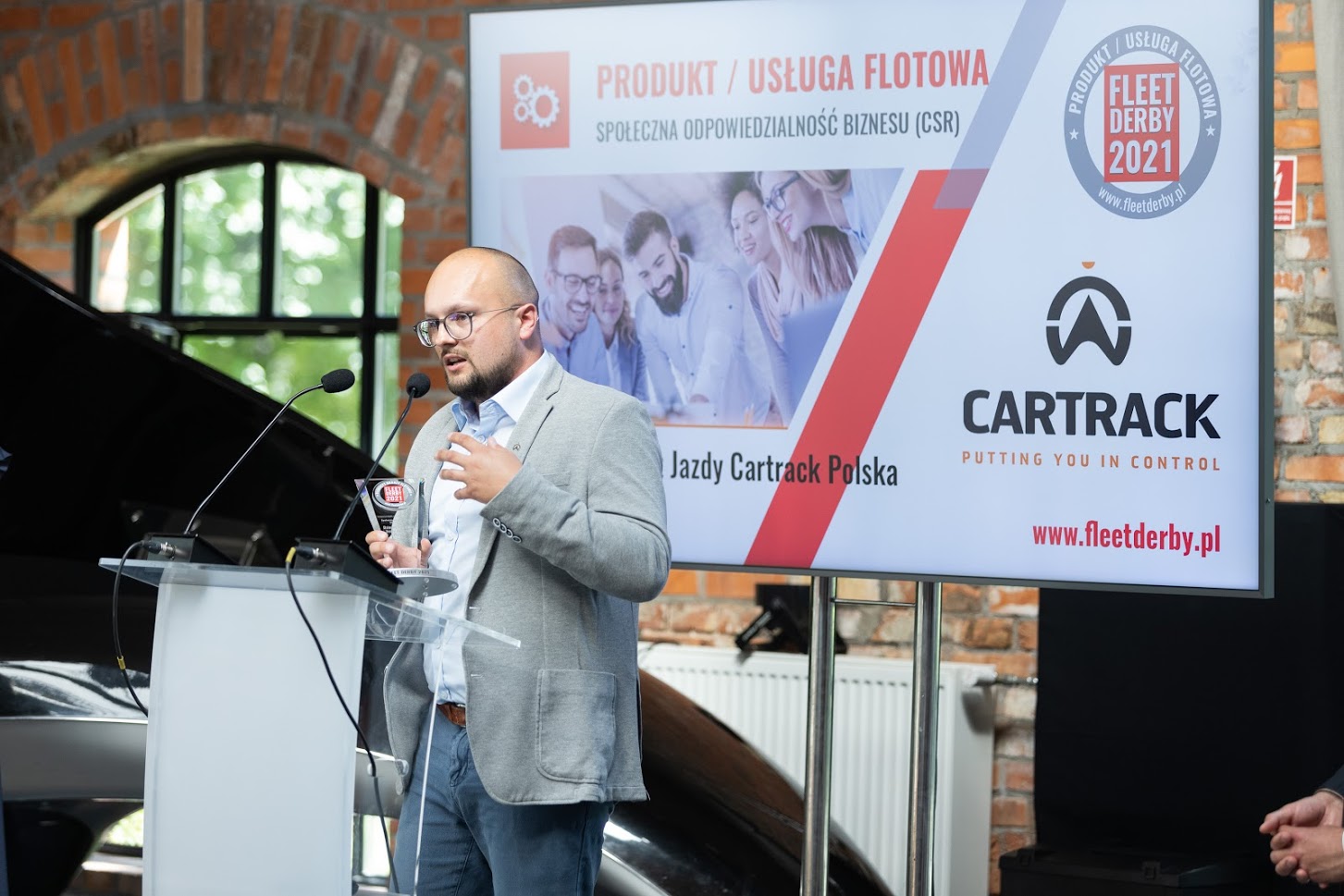 W imieniu zespołu Cartrack Polska nagrodę odebrał Wojciech Kukuła, PR Manager Cartrack Polska.