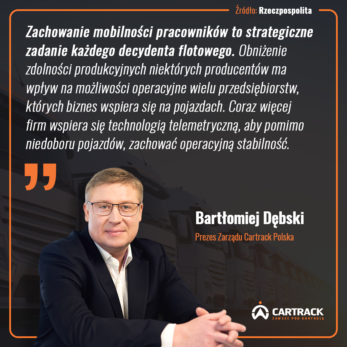 Tańsze paliwo – niższy koszt tankowania dzięki telemetrii. Cartrack kom Bartek 1200x628 2 - Tańsze paliwo – niższy koszt tankowania dzięki telemetrii.