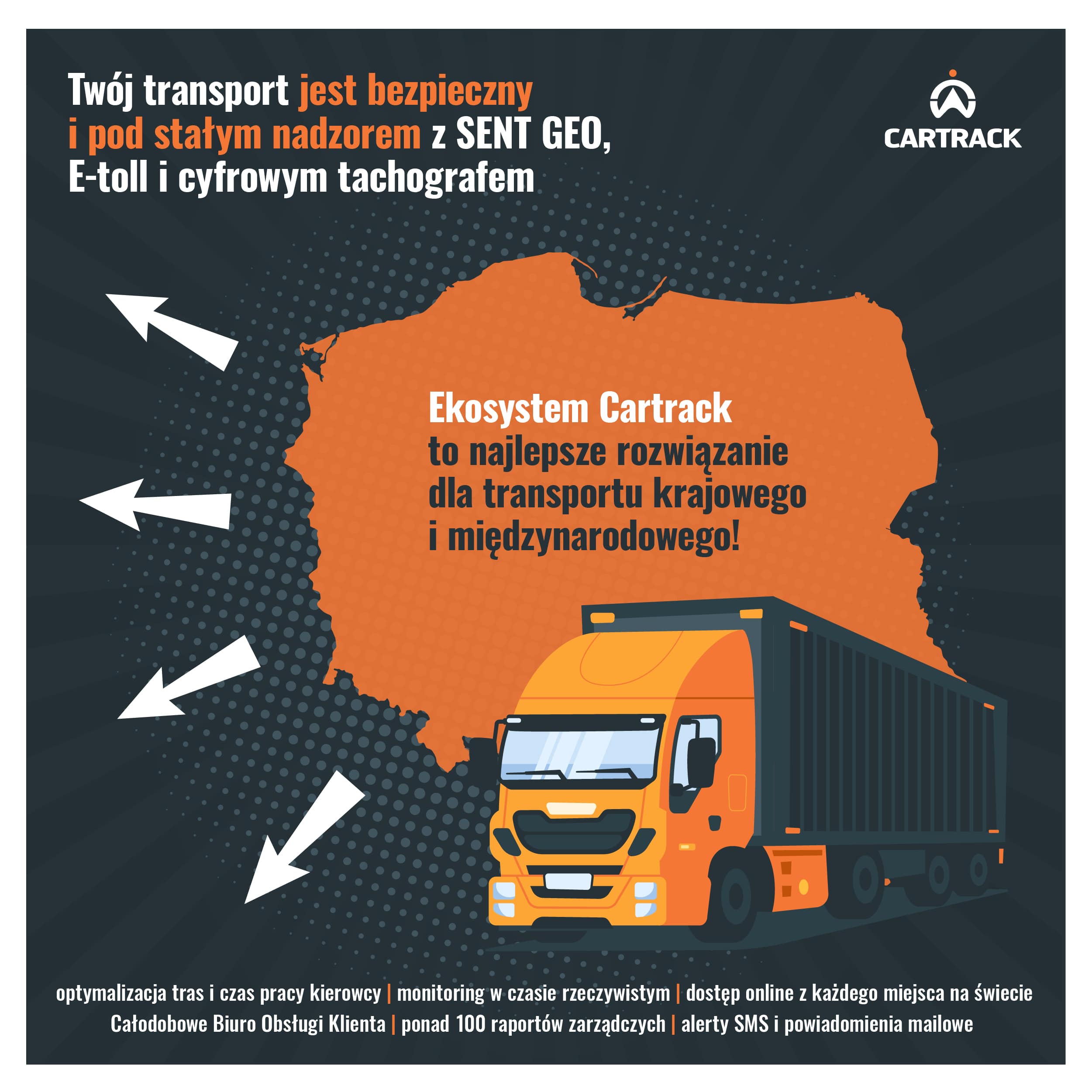 Sent GEO transport z Ukraina GPS Cartrack - Transport towarów z Ukrainy tylko z system SENT